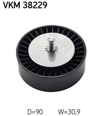 Galet enrouleur de courroie d'accessoire SKF ref. VKM 38229